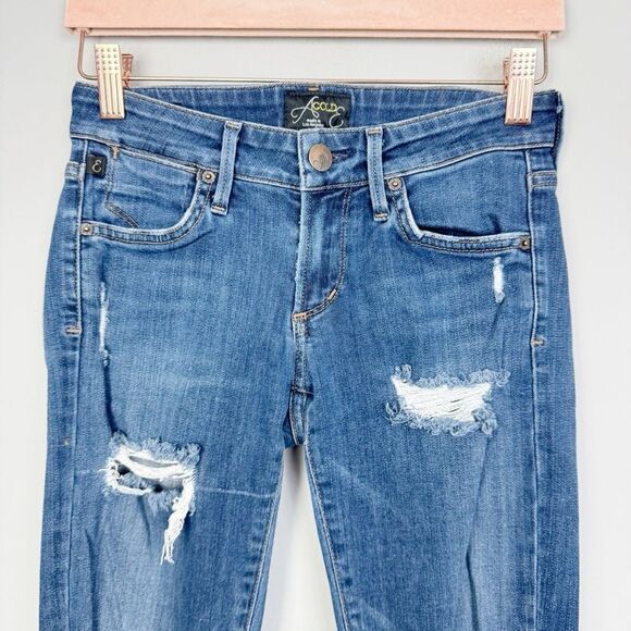 AGOLDE | Distressed Low to Mid Rise Skinny Jeans Women’s Size 26 (2) - Picture 4 of 10